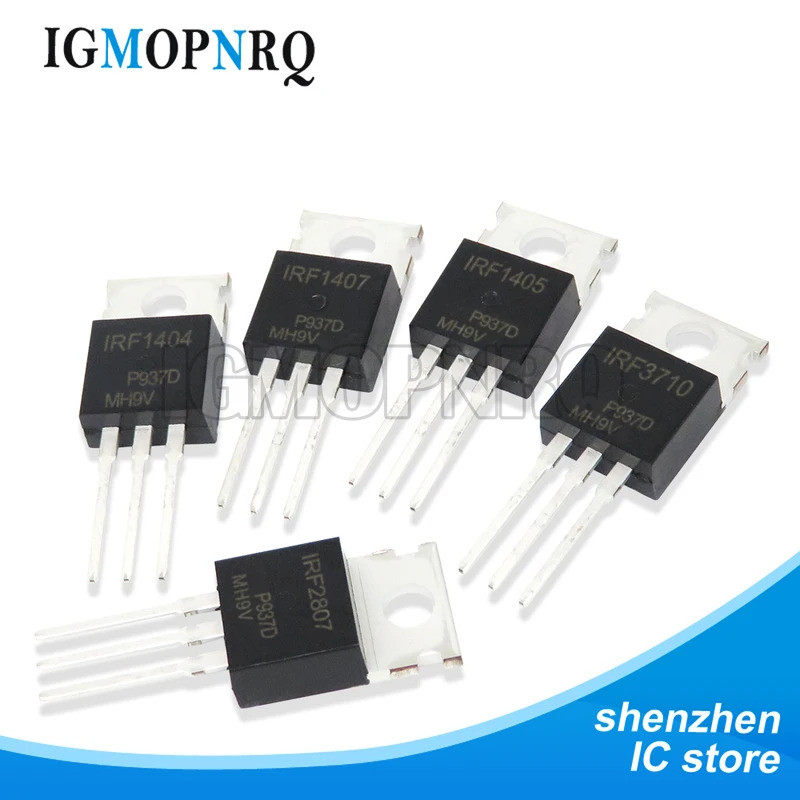 5 Chiếc IRF1404 IRF1405 IRF1407 IRF2804 IRF2807 IRF3205 IRF3708 IRF3710 IRF3808 IRF4905 IRF1010 IRF1