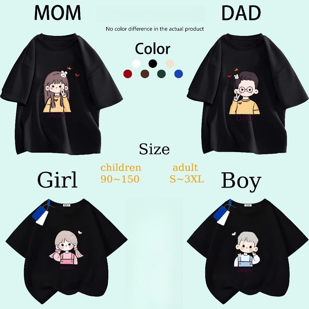 áo T-shirt cotton nam, size (3-12) áo trẻ em, phong cách gia đình, áo T-shirt nữ