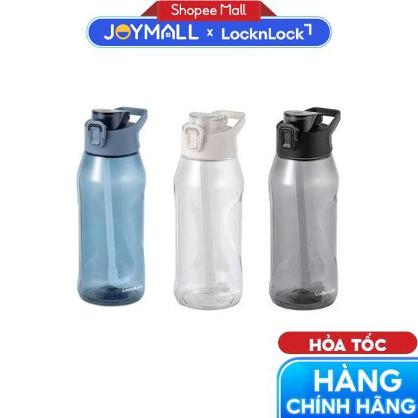 Bình Nước Nhựa LocknLock One Touch Sports Bottle ABF926 1.05L, Hàng Chính Hãng, Kèm Ống Hút -JoyMall