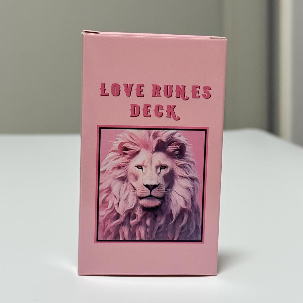 Love Runes Deck Pink Oracle Cards để hướng dẫn mối quan hệ & bói toán 10.3 X 6cm Elder Futhark Rune 