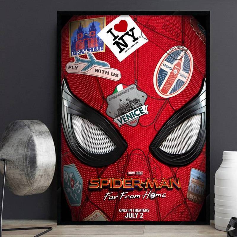 Người Nhện Xa Nhà Marvel Phim Canvas Treo Tường Nghệ Thuật Trang Trí