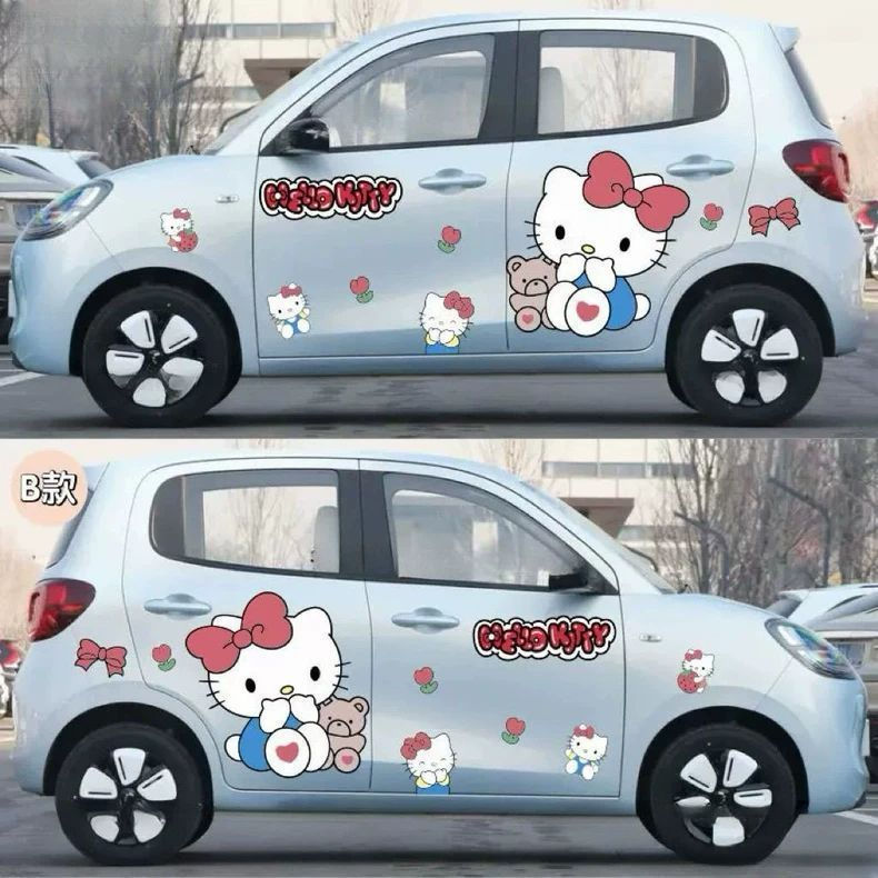 Nhãn dán ô tô Hello Kitty Hello Kitty Wuling MINIEV, phụ kiện trang trí ô tô