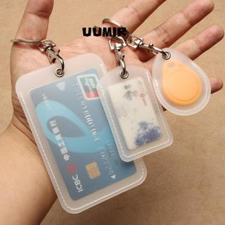 UUMIR Hộp đựng thẻ xe buýt UUMIR, Hộp bảo vệ thẻ móc khóa kim loại Mini, trong suốt có túi đựng thẻ vòng chìa khóa