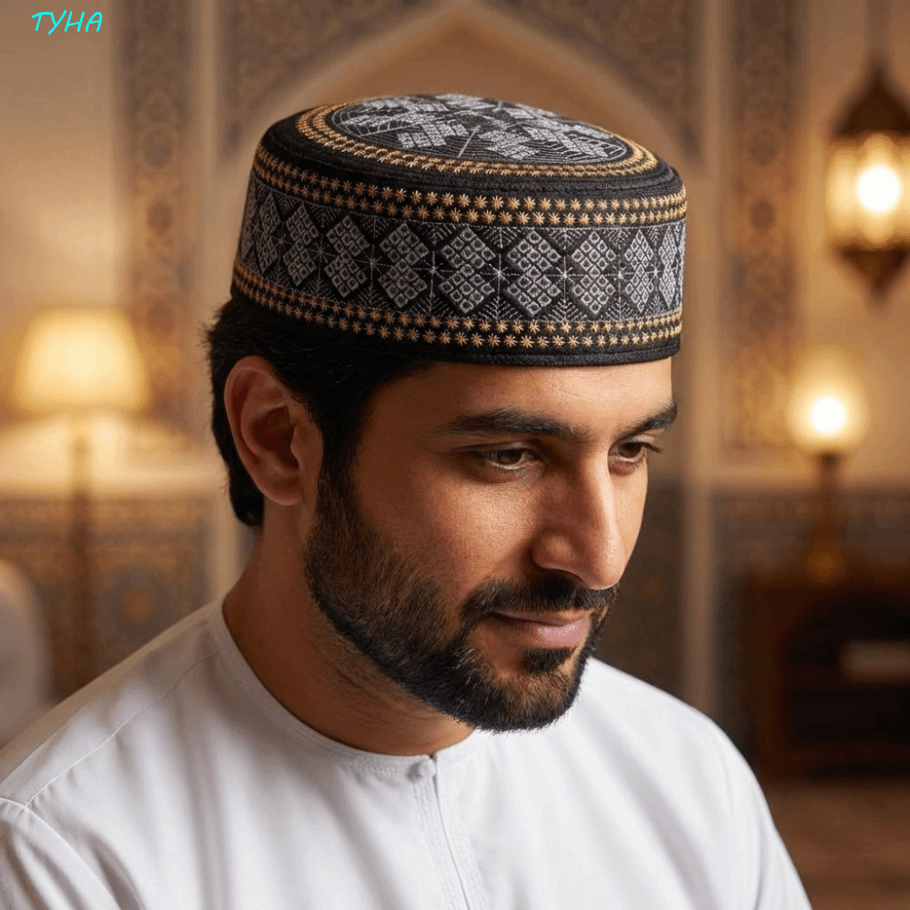 Mũ phẳng TYHA Islam mỏng, thoáng khí - Phù hợp mũ thờ cúng và lễ hội