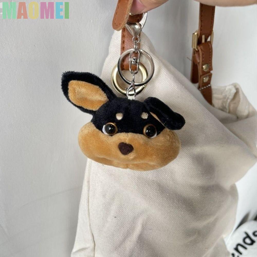 MAOMEI Bee Dog Doll Móc khóa, có mũ sang trọng Bee Puppy Bag Mặt dây chuyền, Búp bê mềm Thời trang d