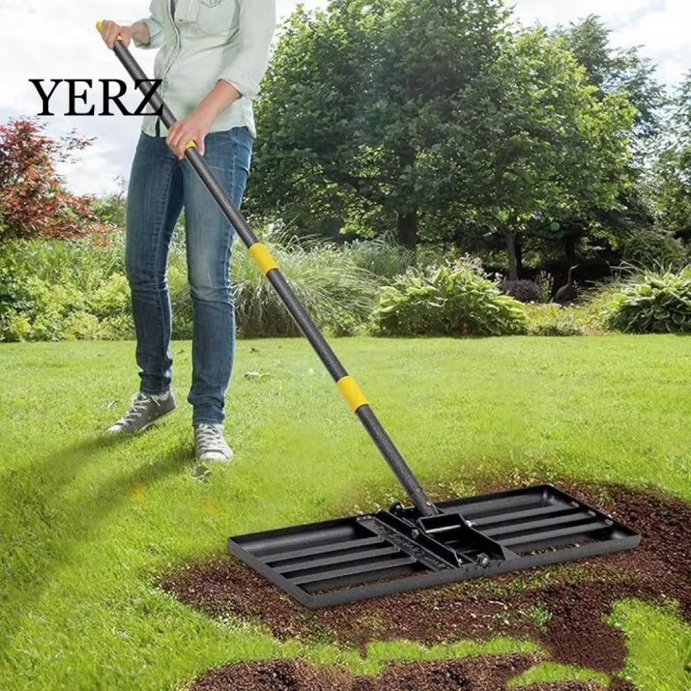 YERZ Ground Leveler, Thép không gỉ hạng nặng san lấp mặt bằng bãi cỏ, Bãi cỏ nhỏ cạnh mịn có thể điề