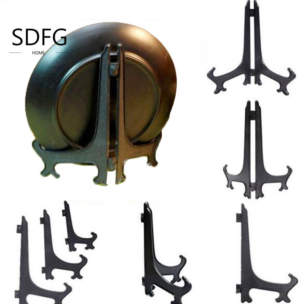 SDFG Giá đỡ đĩa nhựa màu đen SDFG Easels 3-12 inch