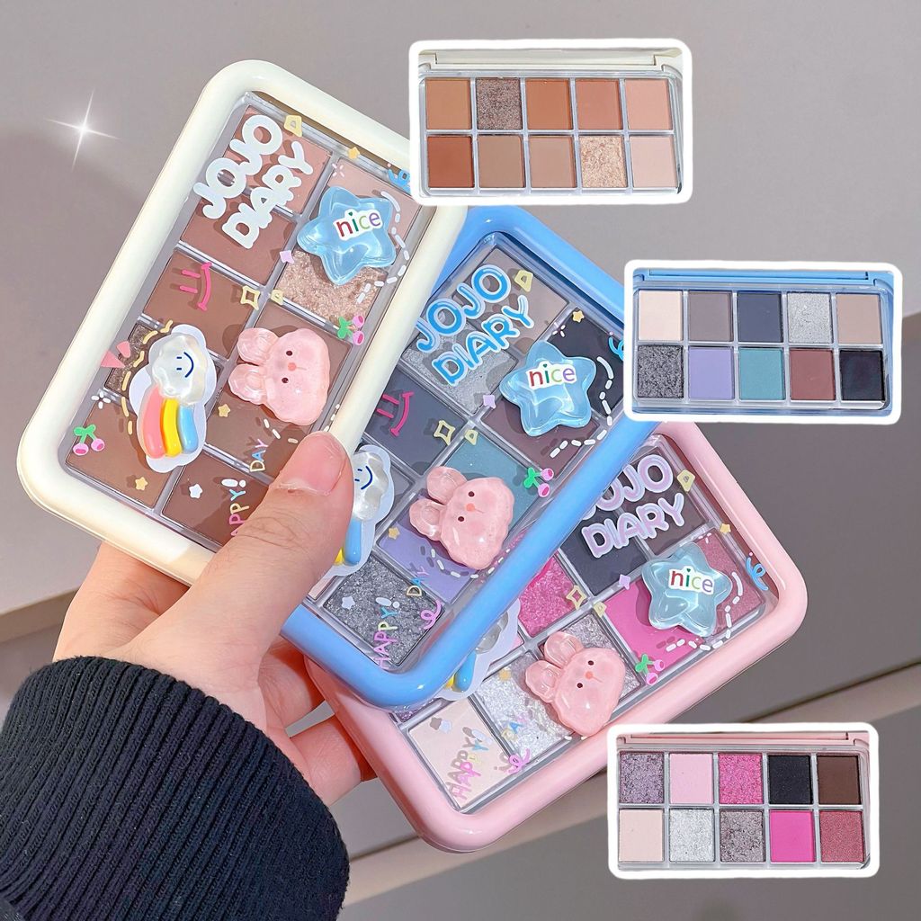 JOJO DIARY / Long DIARY Soft Cute Paradise Ten-Color Eyeshadow Palette Matte Earthball Daily All-Mat