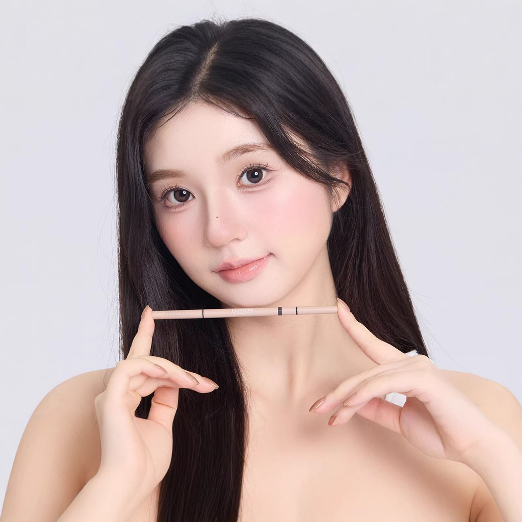 Bút chì kẻ mày FLORTTE / Floria Bút chì kẻ mày siêu mịn hai đầu