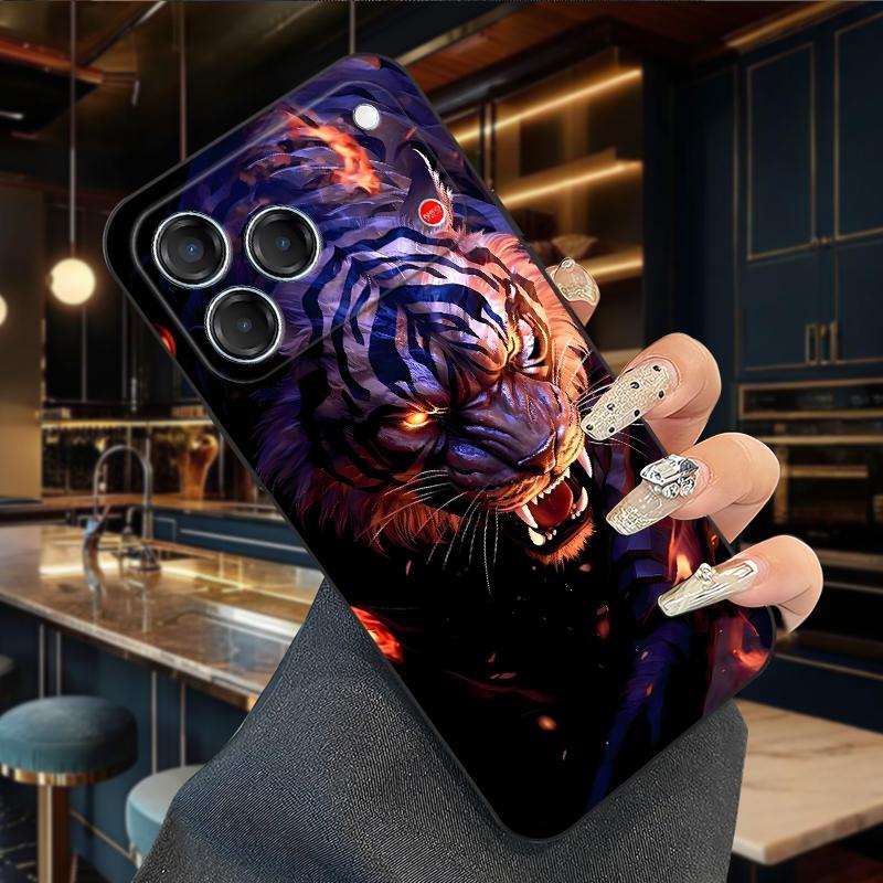 Ốp Lưng Cho ZTE Blade V80 Design V80 Vita Nubia V80 Design Cool Tiger Với Ngọn Lửa Vỏ Điện Thoại ZTE