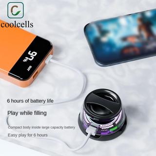 Loa Bluetooth Mini COOLCELLS, Giá đỡ điện thoại 2 trong 1, Máy nghe nhạc có loa siêu trầm âm thanh nổi chiếu sáng RGB Hộp âm thanh không dây sáng tạo cho điện thoại thông minh và máy tính bảng