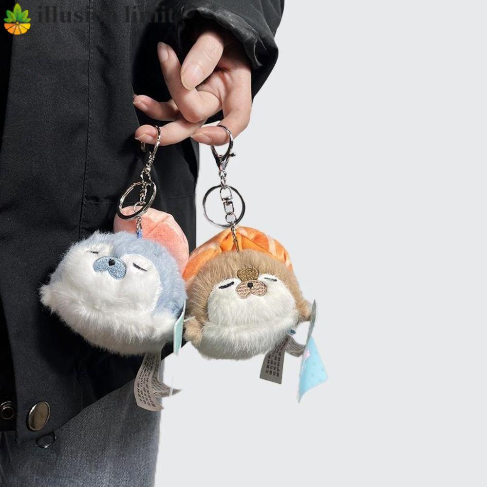 ILLUSION LIMIT Seal Plush Móc khóa Kawaii Túi đi học Đồ chơi trẻ em