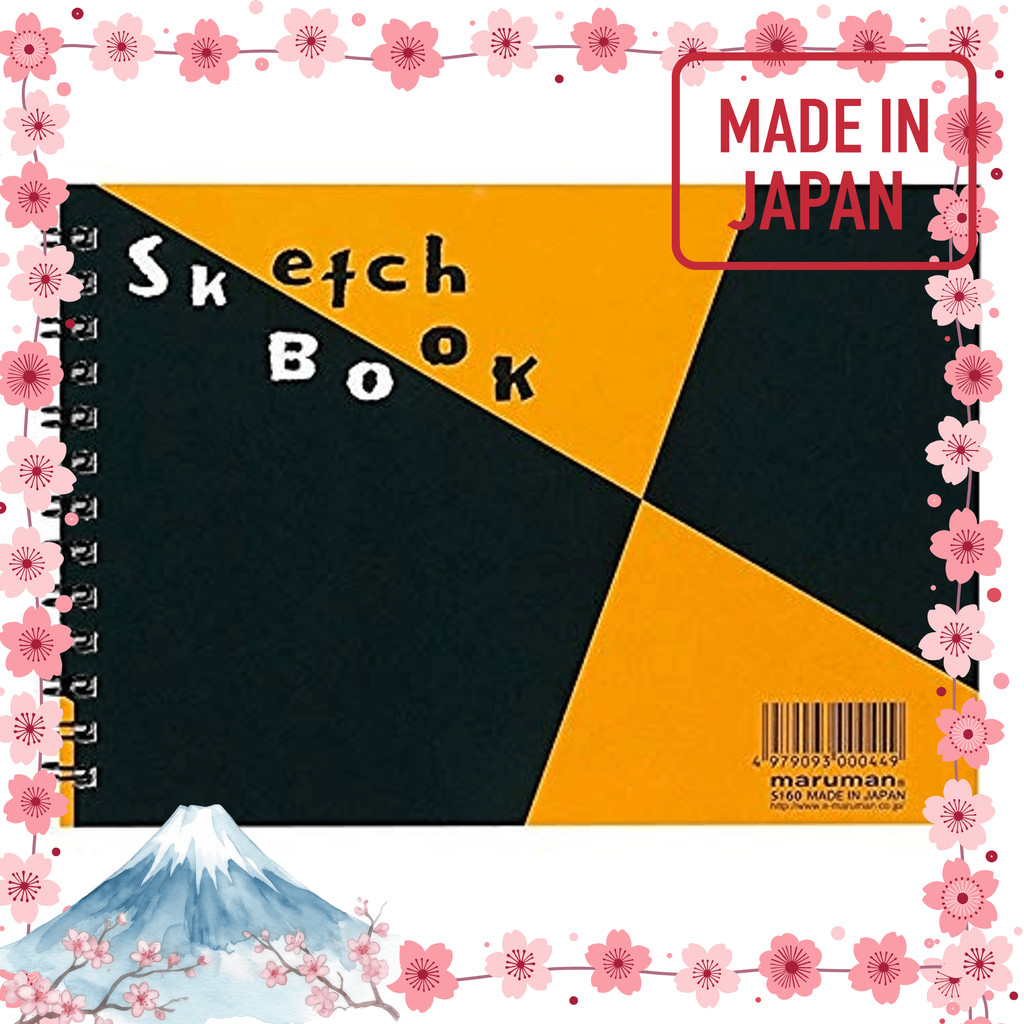 【Sản xuất tại Nhật Bản】Sổ tay vẽ Maruman, bộ in mẫu B6 (122×174mm), giấy vẽ thường 24 tờ, 2 bộ.