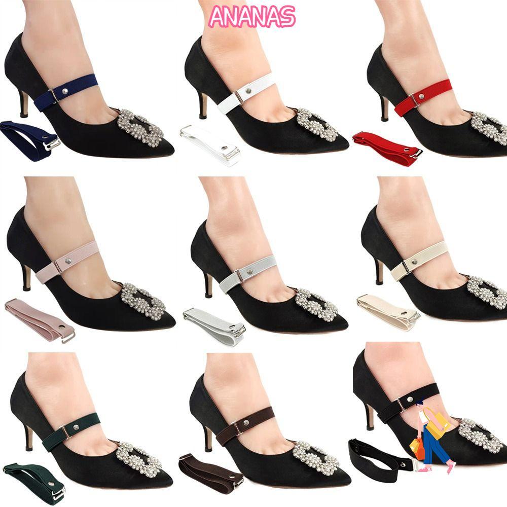 ANANAS Dây Giày Co Giãn Giày Cao Gót Giữ Đồ Trang Trí Dây Chống Trượt