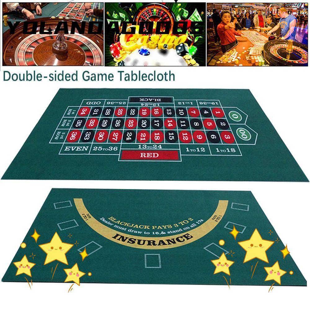 YOLA Poker Table Top, 60 * 90CM Roulette Blackjack Game Khăn trải bàn, Vải nỉ di động Bàn Casino hai
