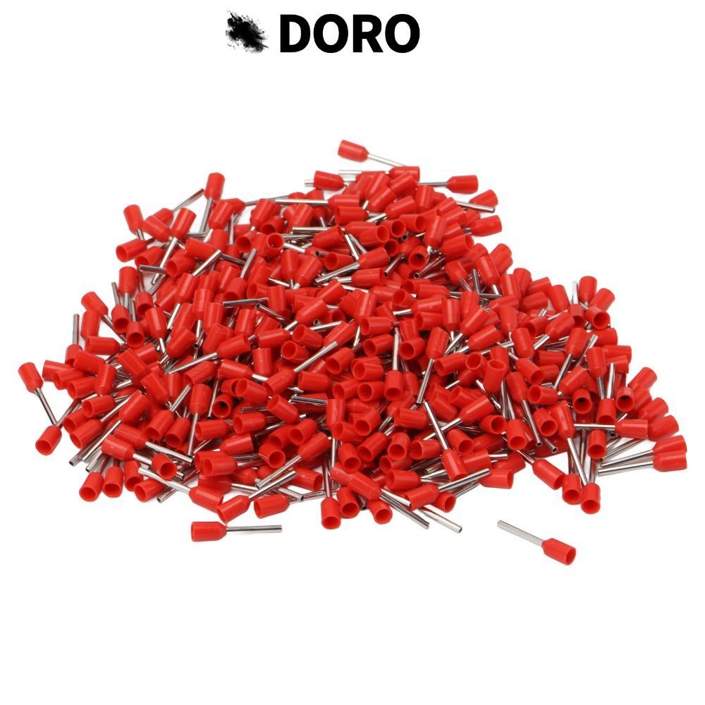 DORO 1000 Chiếc Bộ Đầu Nối Ferrule Dây, E0510 / E0512 Chất Liệu Đồng Cách Nhiệt Ferrules Terminal, L