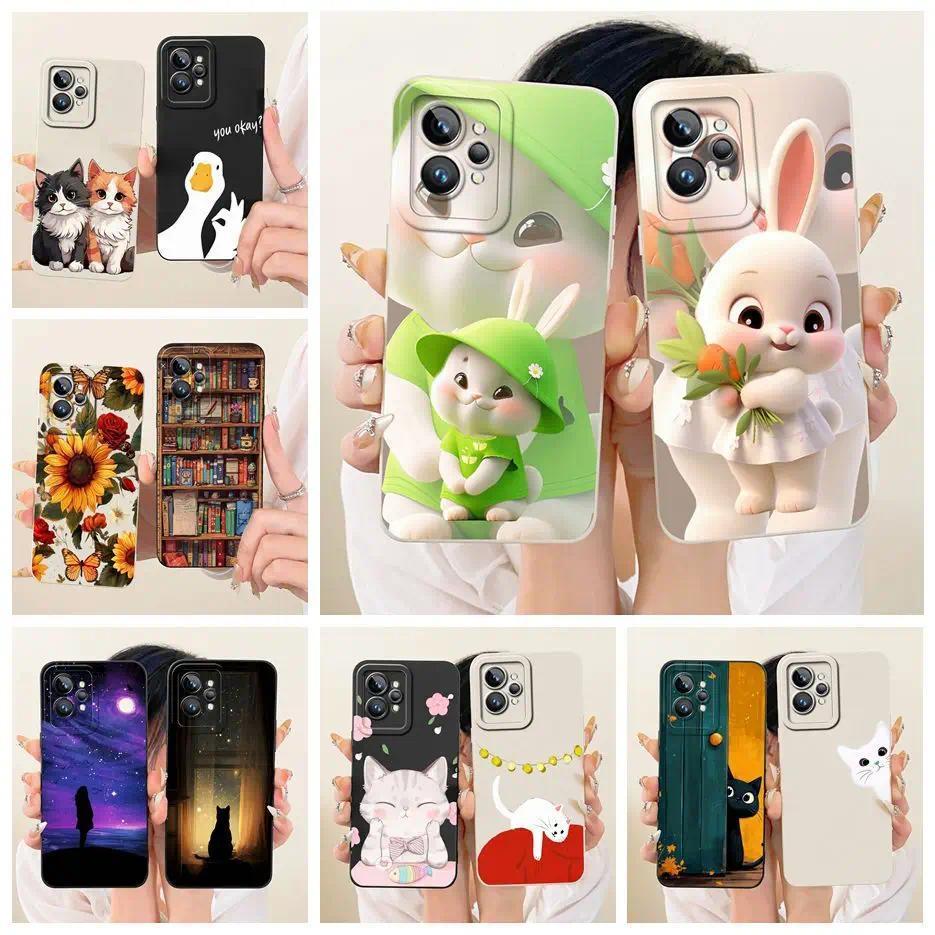 Dành Cho Realme GT 2 Pro 5G Ốp Lưng Hình Thỏ Dễ Thương Hoạt Hình Ốp Lưng Silicon Mềm Cho Realme GT N
