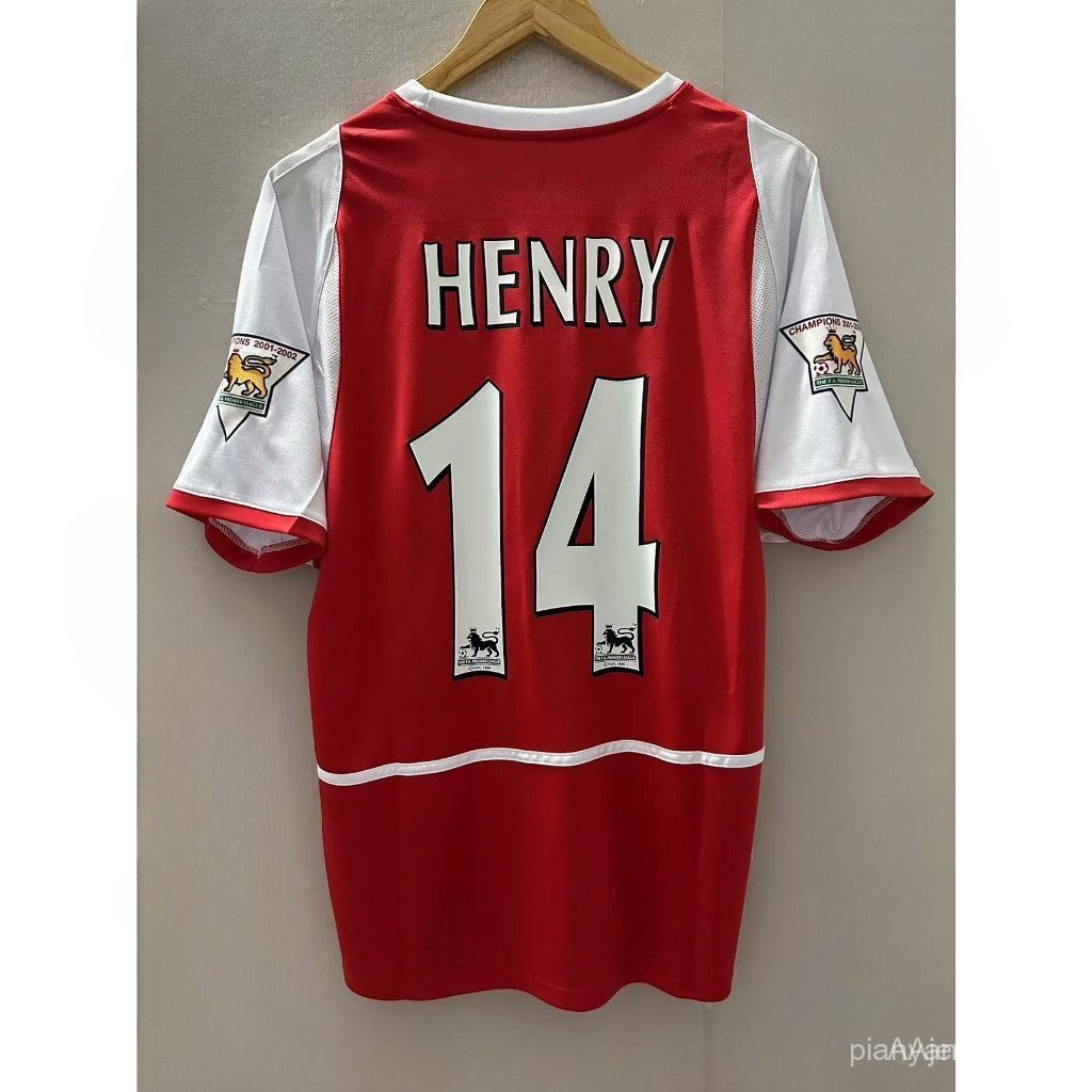 2002-2004 Retro Áo Bóng Đá Arsenal Sân Nhà Bóng Đá BERGKAMP HENRY Áo Thun Tùy Chỉnh Chất Lượng Hàng 