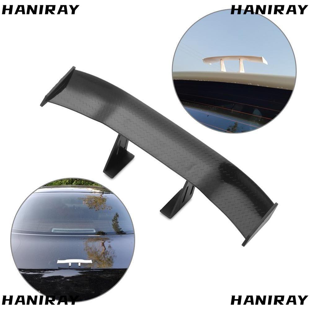 Cánh lướt gió phía sau ô tô HANIRAY, Cánh Mini ABS kiểu GT, Phụ kiện ô tô Carbon Look No Punching Ta