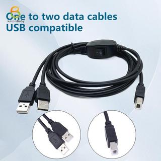 [Baby-t] Cáp máy In USB A đến B 2 trong 1 cho bộ chia máy In Hp Canon Samsung cho hai máy tính [mới]