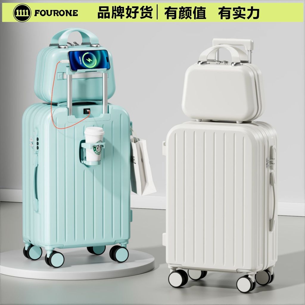 New model luggage with pull rod, password lock, universal wheels, large capacity, durable and sturdy