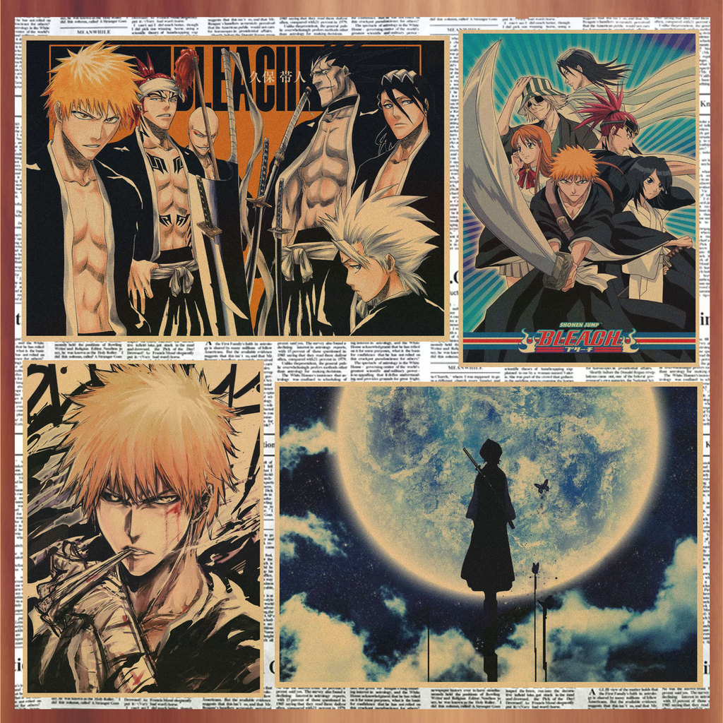 Anime Nhật Bản BLEACH BLEACH Retro Giấy Kraft Poster Trang Trí Tranh Treo Tường Bức Tranh Tường 372#