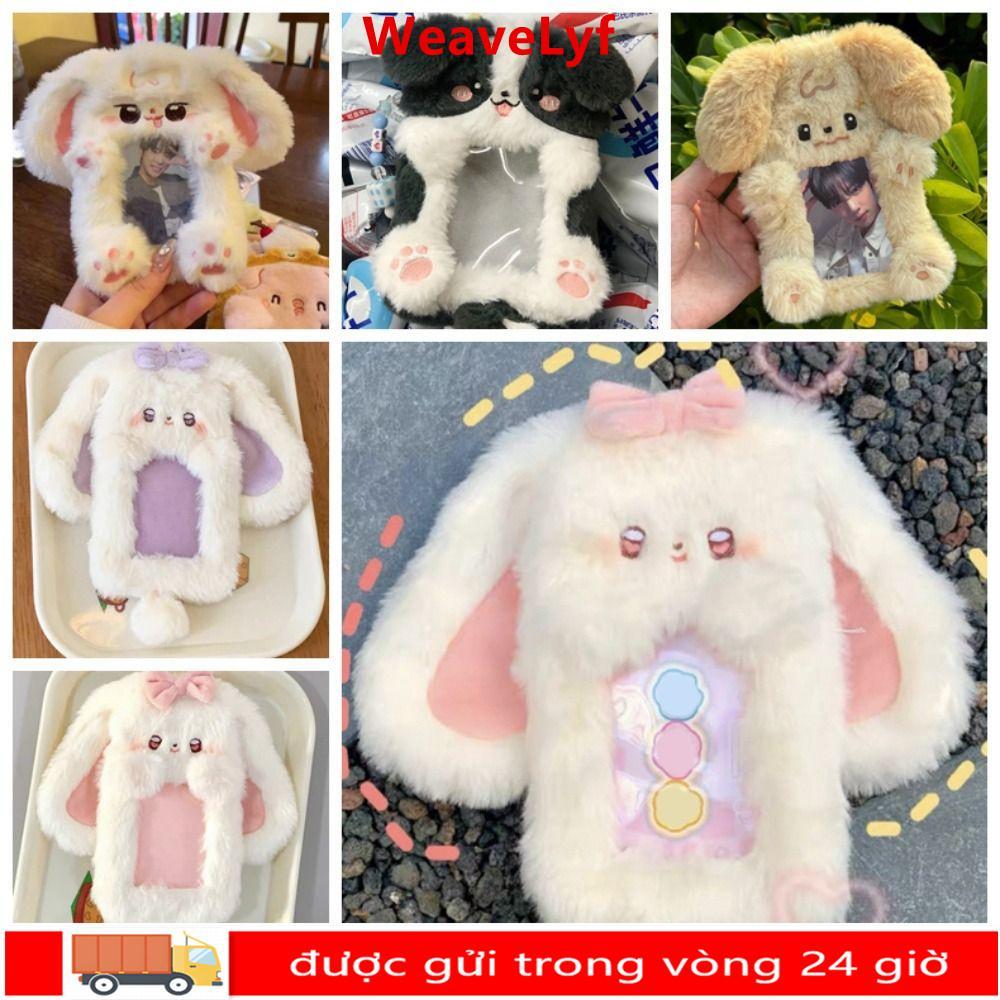 WEAVELYF Photocard, Sang Trọng Tai Thỏ / Border Collie Photo Card Holder, Phim Hoạt Hình Đa Năng Thẻ