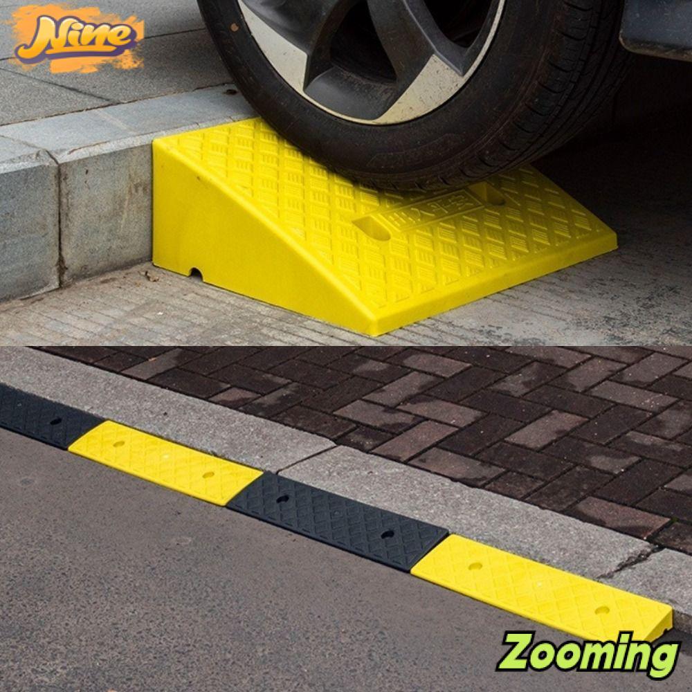 ZOOMING Bánh Xe Ô Tô Đường Lái Xe Ramps, Lốp Chống Trơn Trượt Màu Đen Curb Ramps Tốc Độ Bump Ngưỡng 
