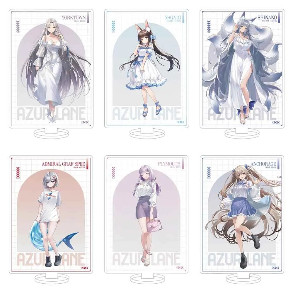 Standee Azur Lane mô hình Acrylic trang trí nhân vật Shinano Nagato Anchorage Yorktown size lớn Summ