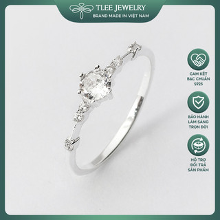 Nhẫn bạc nữ phong cách công chúa tuyết, không có đá lấp lánh - TLEE JEWELRY A0163