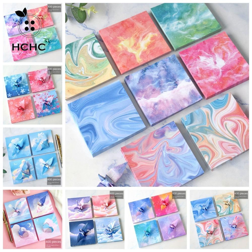 HCHC 400 Chiếc Giấy Gấp Nhiều Màu Sắc, Chất Liệu Nghệ Thuật Gấp Bầu Trời Đầy Sao Giấy Origami, Bầu T