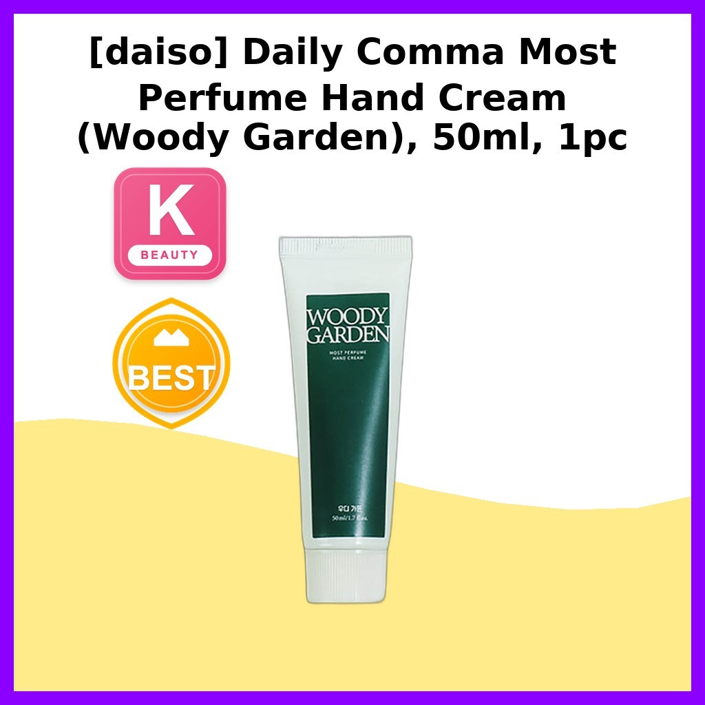 [daiso] Daily Comma Most Perfume Hand Cream (Woody Garden), 50ml, 1pc / Kem dưỡng tay Hàn Quốc của m