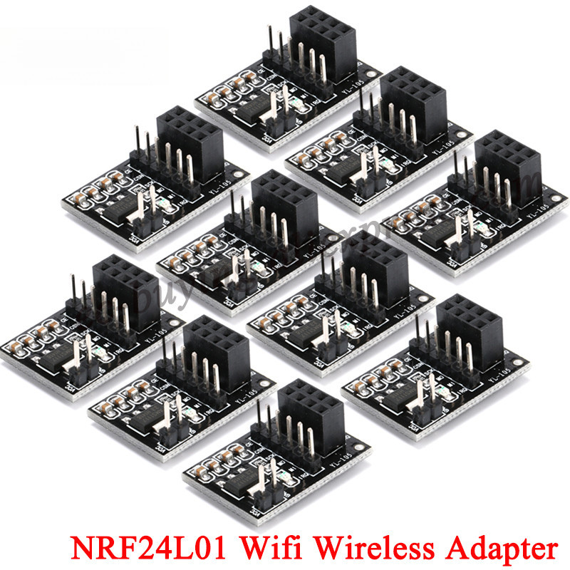 10 Cái / 2 Chiếc NRF24L01 Wifi Bộ Chuyển Đổi Không Dây Mô Đun 3.3V Mới Ổ Cắm Adapter Tấm Bảng Cho 8P