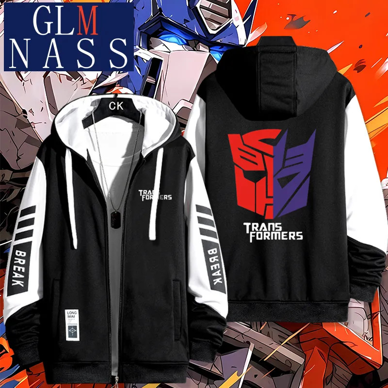Transformers Decepticons Họa Tiết Zip Up Nữ / Nam Áo Khoác Áo Cosplay Dây Kéo Áo