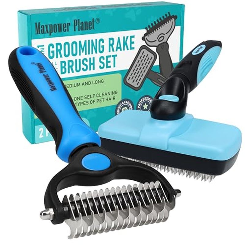 Maxpower Planet Original Pet Grooming Rake - Công cụ khử trùng hai mặt, áo lót cho chó & Mèo, Bàn ch