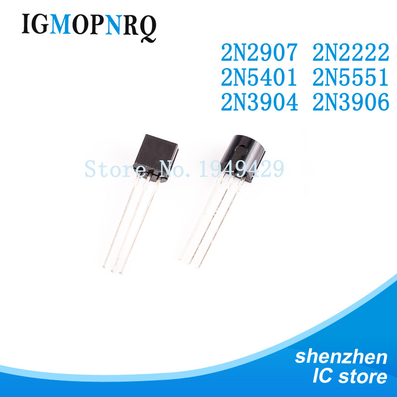 1000 CÁI 2N2907 2N2222 2N5501 2N5551 2N3904 2N3906 TO-92 PNP NPN TO92 Transistor