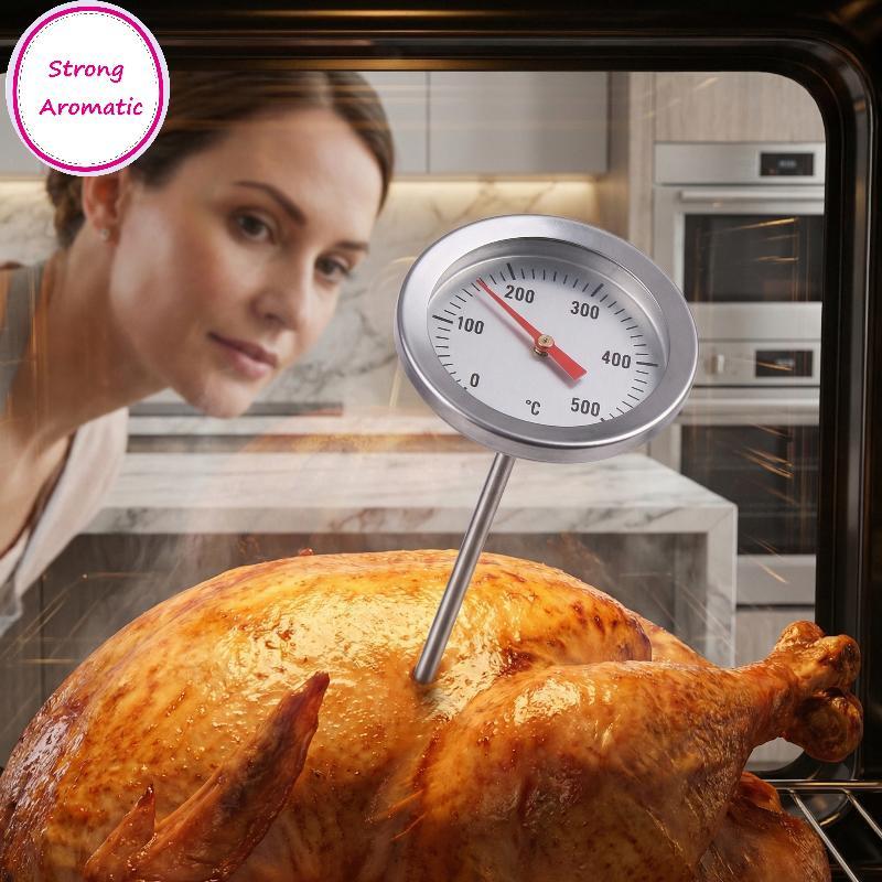 STRO BBQ Cho r Máy Đo Nhiệt Độ Nướng Lò Nướng Bimetallic 0-500C Thịt Nấu Của Tôi