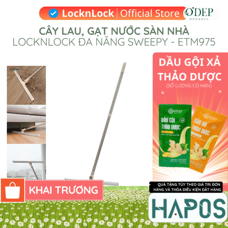 Cây lau sàn phẳng , gạt nước sàn nhà , chổi gạt kính đa năng Sweepy - ETM975 - HAPOS HEL