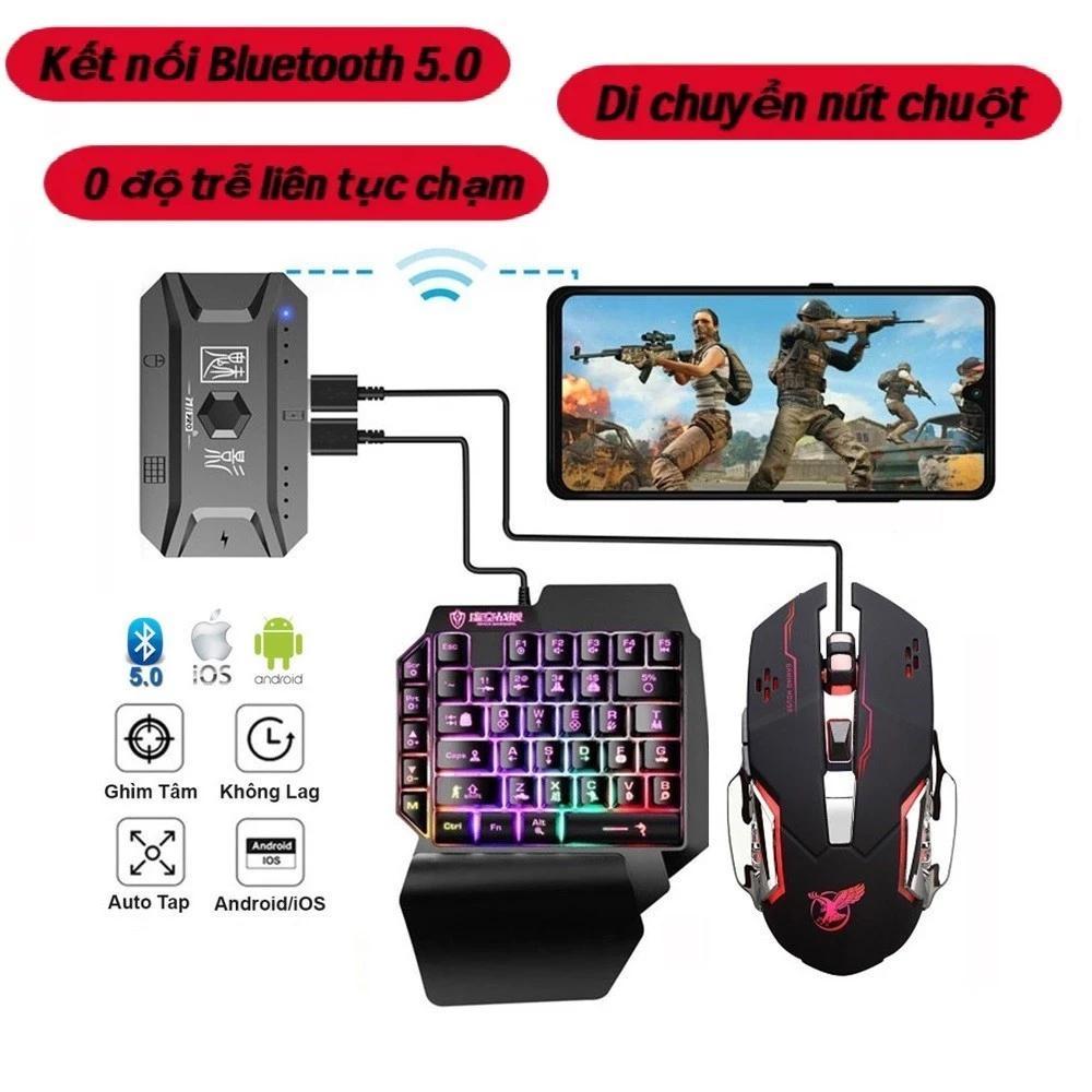 Combo bộ chuyển đổi chơi game Meiying M1M3M16 Pro và bàn phím chuột kết nối điện thoại chơi PUBG Mobile, Free Fire