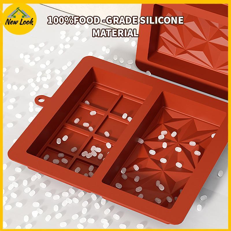 NewLook Chocolate Bar Khuôn Sâu Dubai Pistachio Chocolate Bar Khuôn Silicon Dày Cho Nhồi Bông Khuôn 