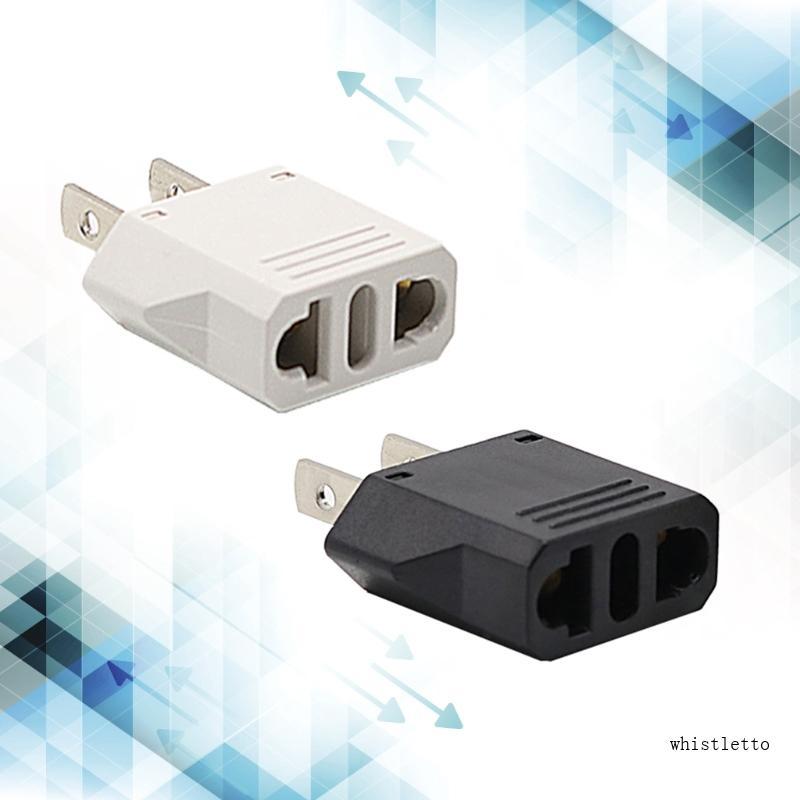 Bộ chuyển đổi phích cắm Whi US sang EU Tiêu chuẩn US sang EU Euro 2pin Bộ chuyển đổi nam sang nữ