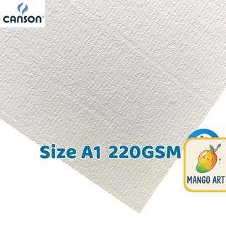 Giấy canson size A1 vân ngang loại dày 220gsm xấp 5 tờ - Hoạ Cụ Mango Art