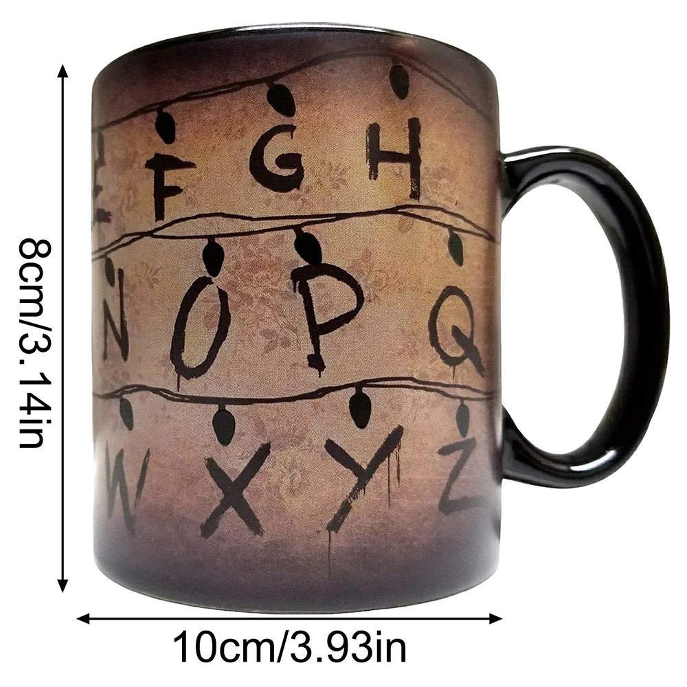 Stranger Things Sensitive Mug, Light String Decor Thermal Color - Changing Cup, Creative Novelty Cof