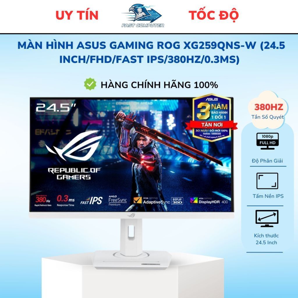 Màn hình Asus GAMING ROG XG259QNS (24.5 inch/FHD/Fast IPS/380Hz/0.3ms)