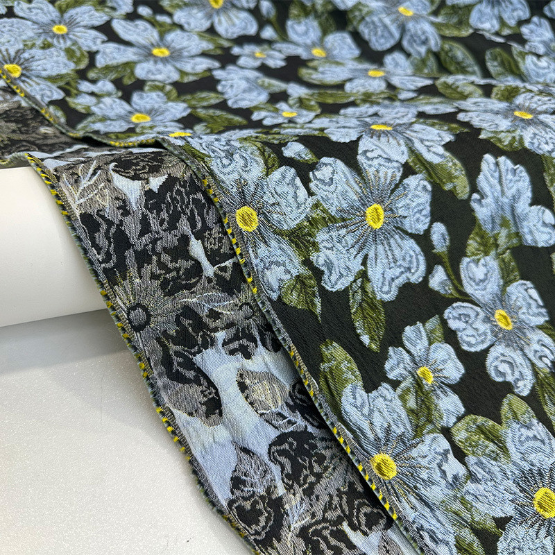 Vải màu hoa dập nổi ba chiều thực vật ba chiều Vải 3D