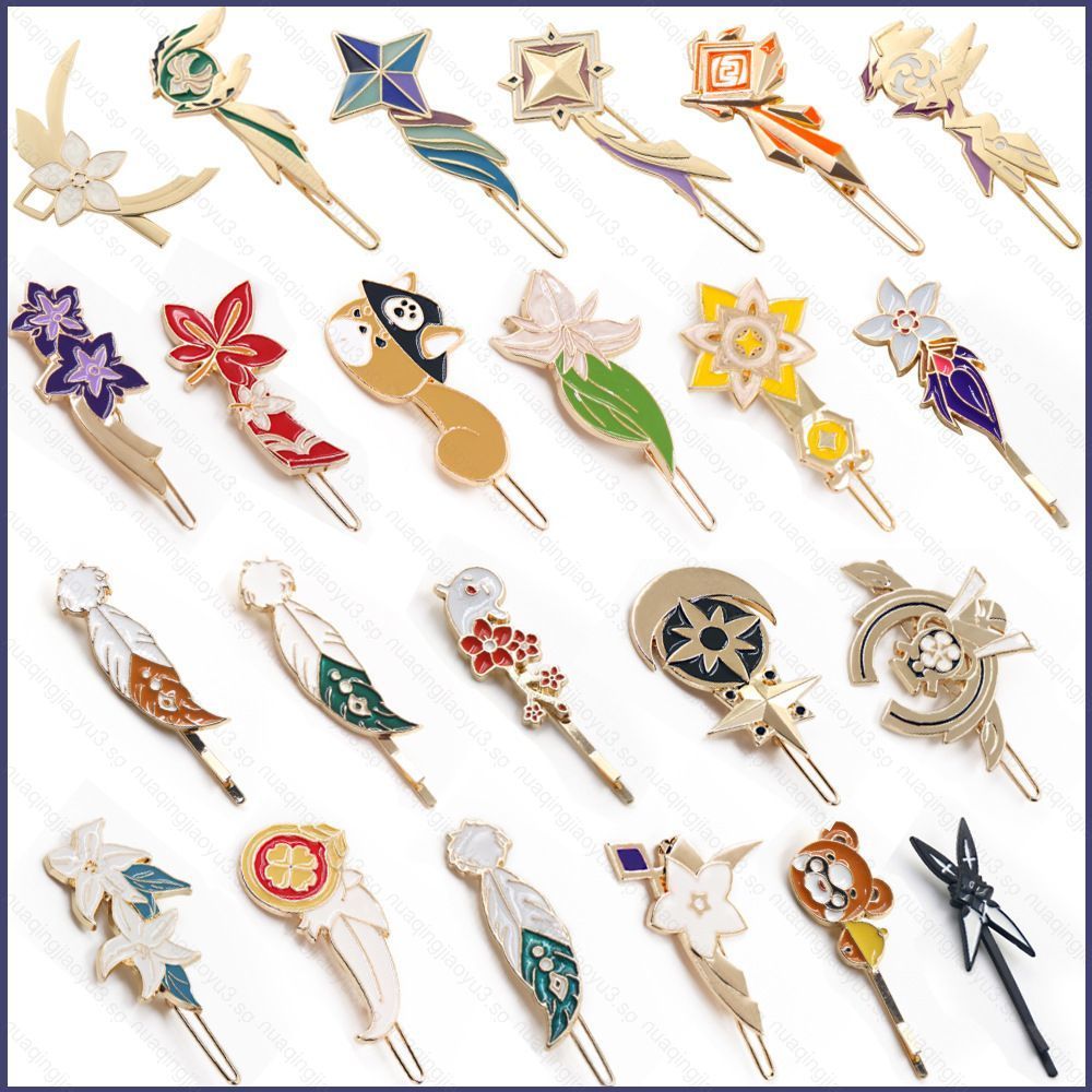 Genshin Impact - Tác Động Thần Mắt Kẹp Tóc Cosplay Barbatos, Hu Tao, Keqing