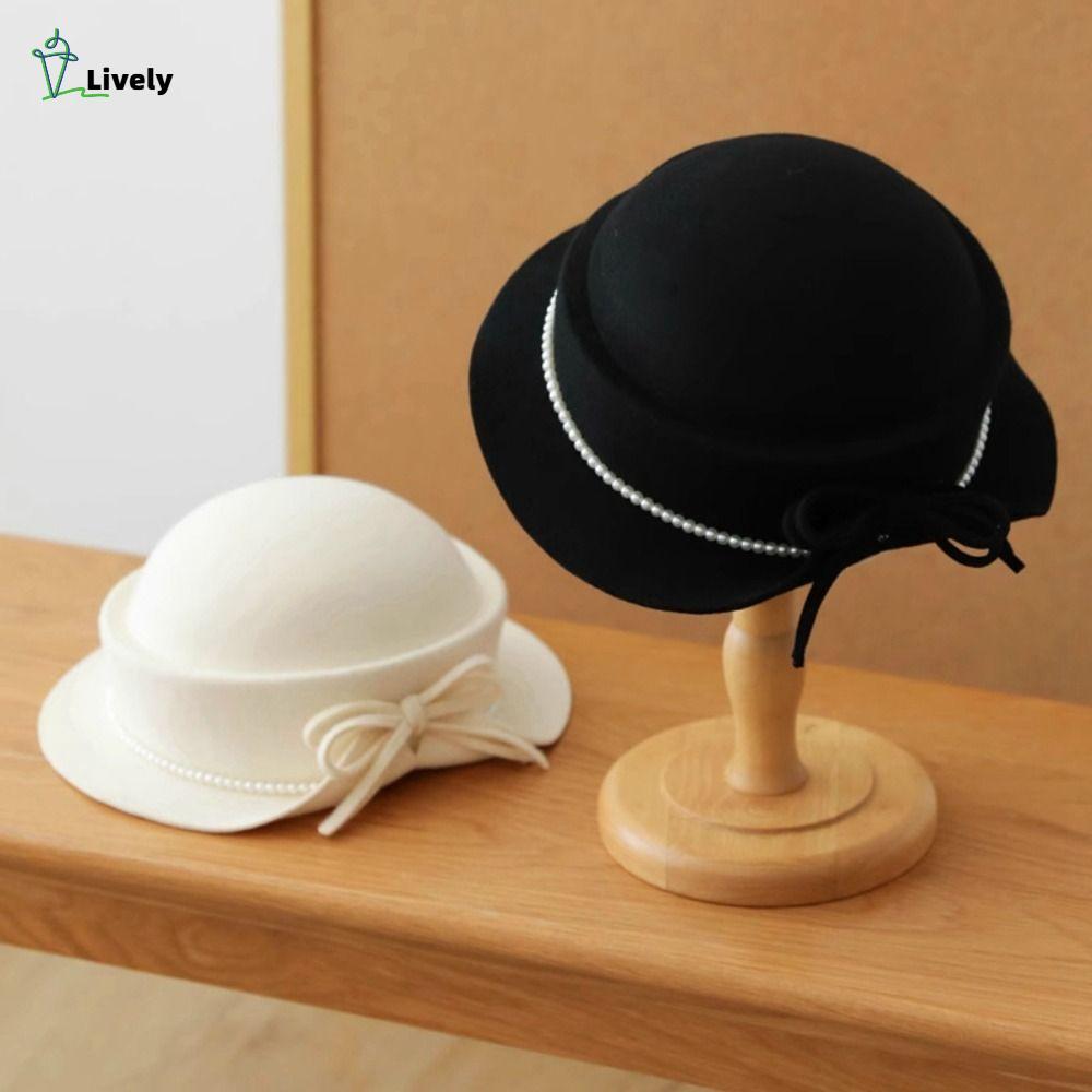 Mũ Fedora Lively và mũ len màu trơn,classic đen, kiểu dáng quyến rũ
