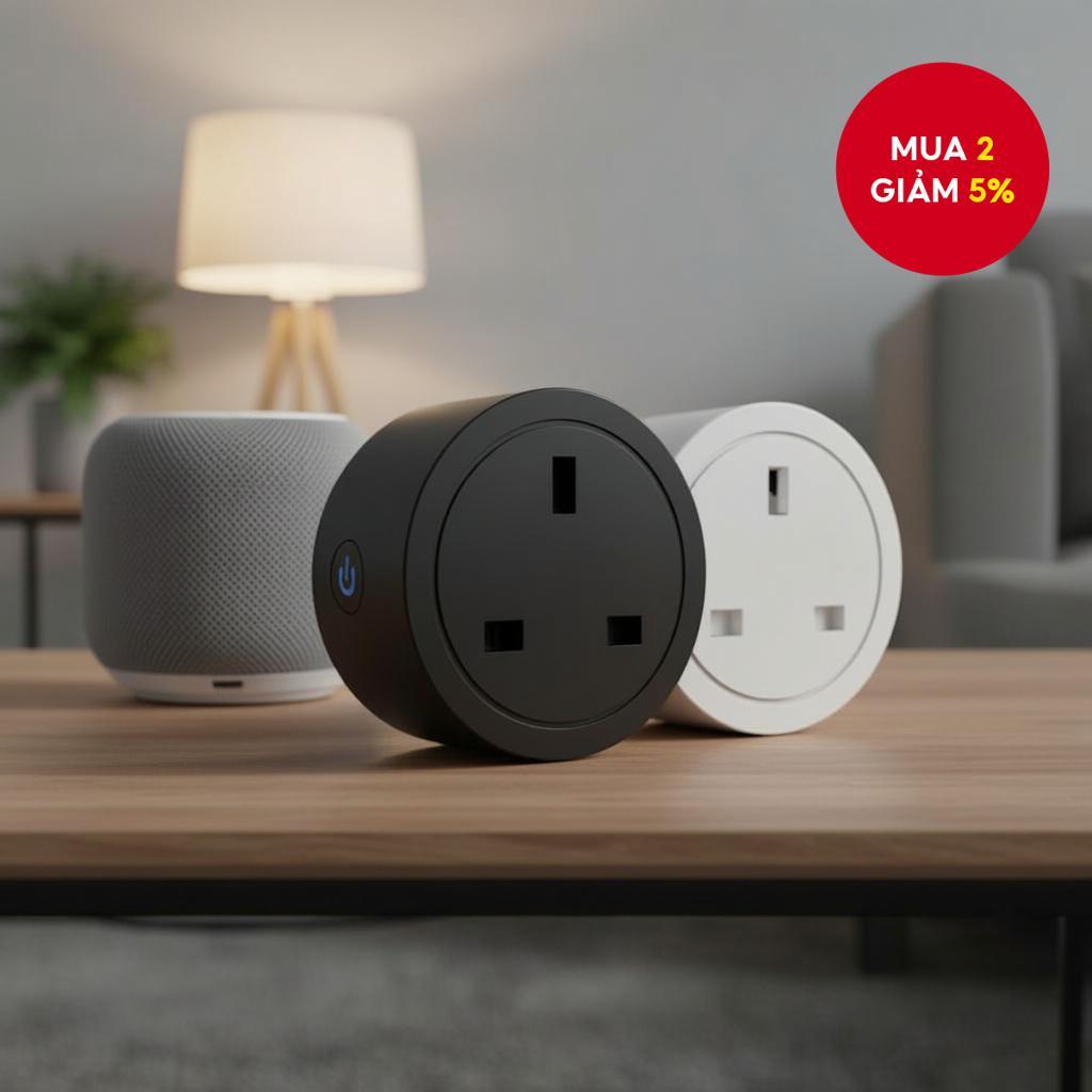 Cozylife Ổ cắm thông minh Wifi, phích cắm UK, 16A, đo năng lượng, hẹn giờ, điều khiển qua ứng dụng, 