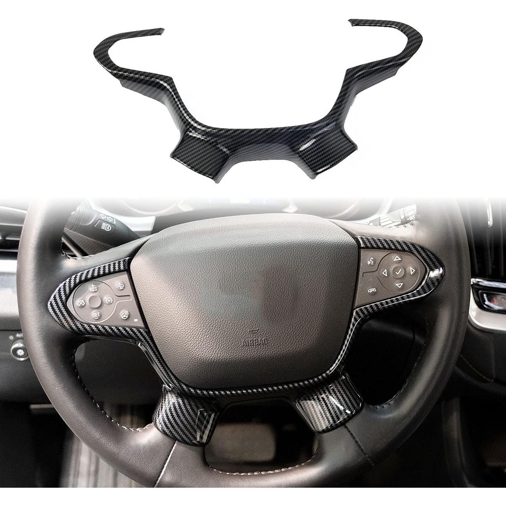 Korlot Sợi Carbon Outlook Vô Lăng Nội Thất Bao Viền Phụ Kiện Cho Chevrolet Traverse 2018-2023 / Colo