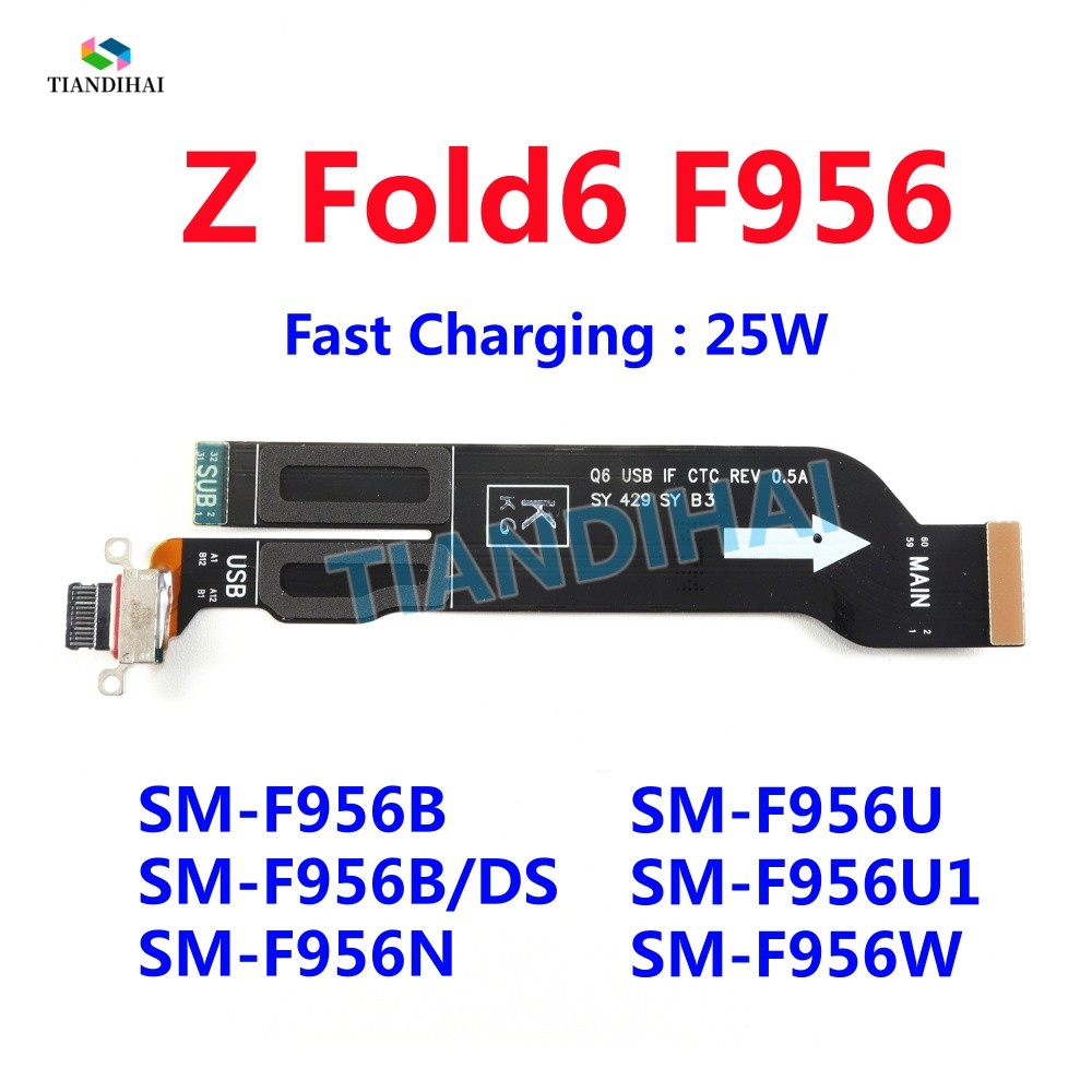 Z Fold 6 Cáp Mềm Sạc USB Cho Samsung Galaxy Z Fold6 F956B F956B / DS F956U F956 Cổng Dock Sạc Cắm Bả